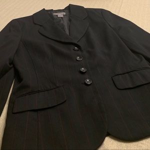 Ann Taylor Black with Red Pinstripe Blazer